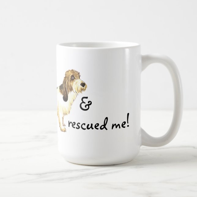 Taza De Café Afloramiento pequeno Griffon Vendéen del rescate (Derecha)