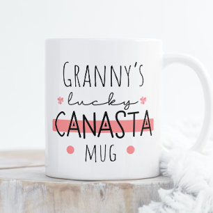 Taza De Café Afortunada mascota Canasta de Granny - Personaliza