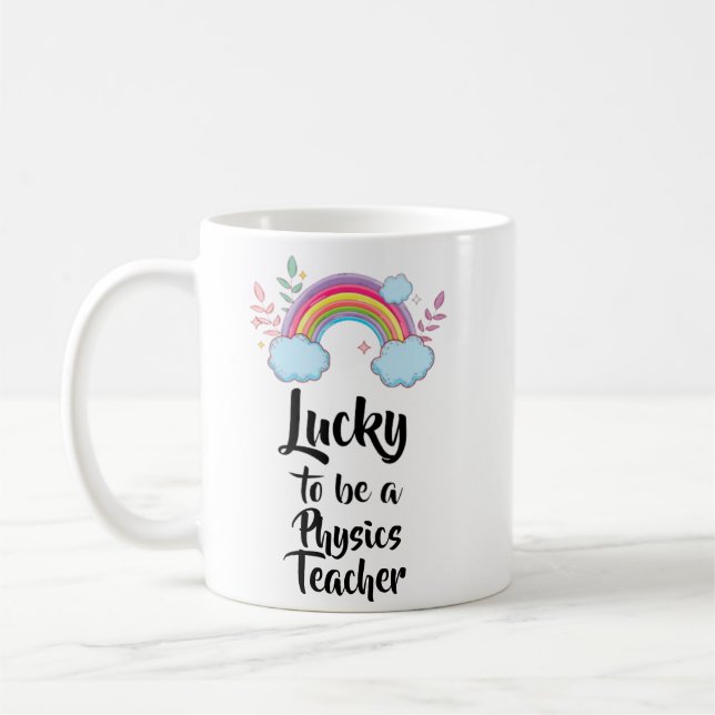 Taza De Café Afortunado De Ser Profesor De Física (Izquierda)