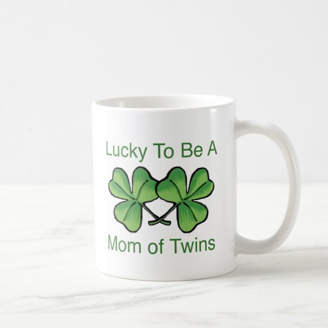 Taza De Café Afortunado para ser mamá gemela (Derecha)