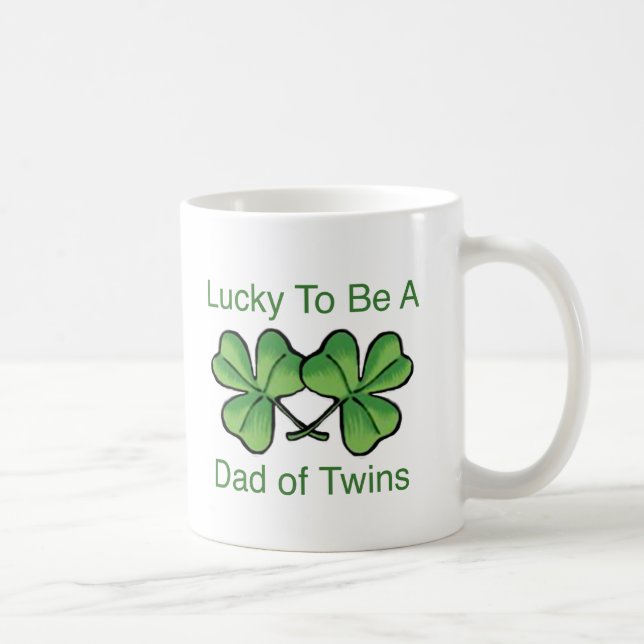 Taza De Café Afortunado para ser papá gemelo (Derecha)