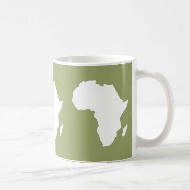 Taza De Café África Audaz Verde Safari (Derecha)