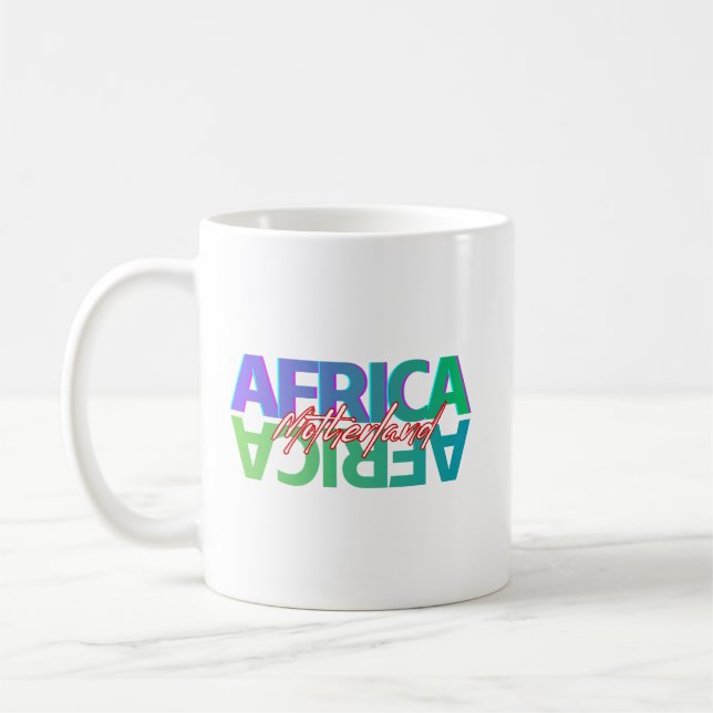 Taza De Café AFRICA: Motherland – White Glossy Mug (Izquierda)