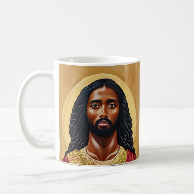 Taza De Café África negra Jesucristo Arte Religioso (Izquierda)
