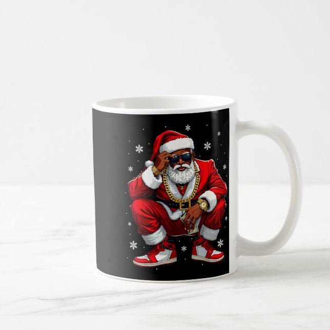 Taza De Café African American Santa Christmas Black Xmas Women  (Derecha)