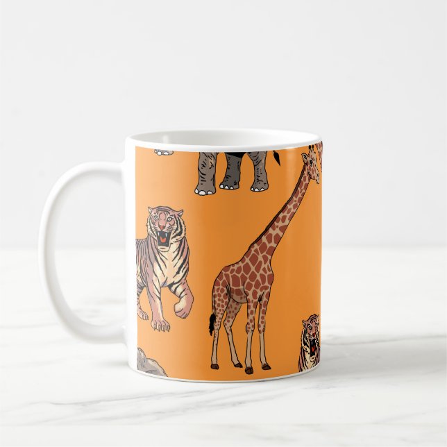 Taza De Café African Animal Pattern (Izquierda)