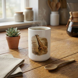 Taza De Café African Giraffe Art | Elegant Wildlife Safari