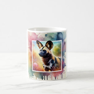 Taza De Café African Wild Dog 010924AREF137 - Watercolor