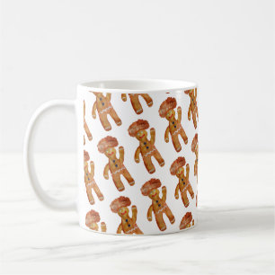 Taza De Café Afro Hair Gingerbread Man Mug