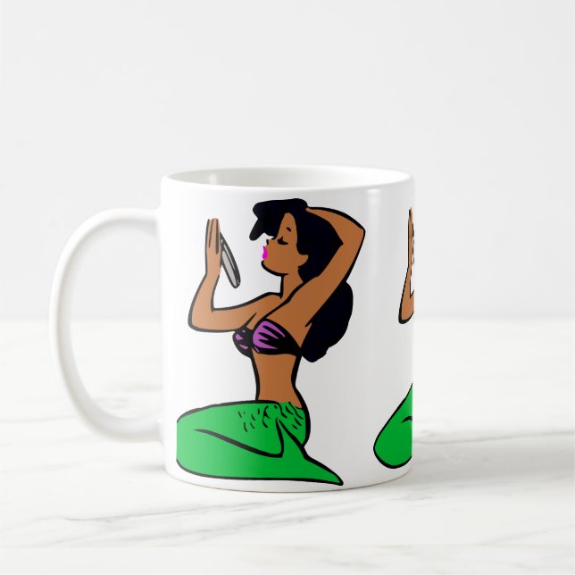 Taza De Café afro latina mermaid (Izquierda)