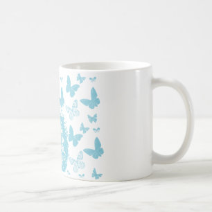 Taza De Café Afro, mariposas y gafas de sol