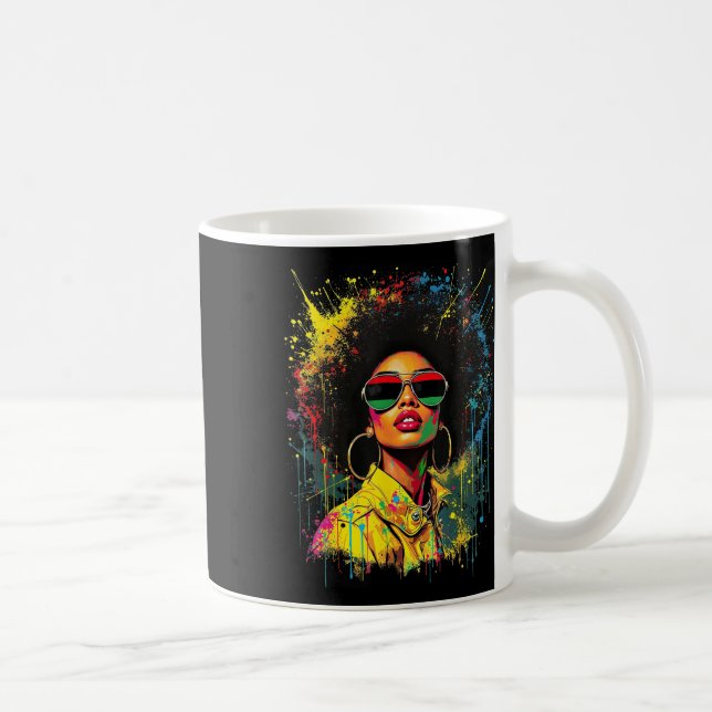 Taza De Café Afro Melanin Afroamericano, 19 de junio (Derecha)