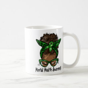 Taza De Café Afroamericana de Black Woman Mental Health Awaring