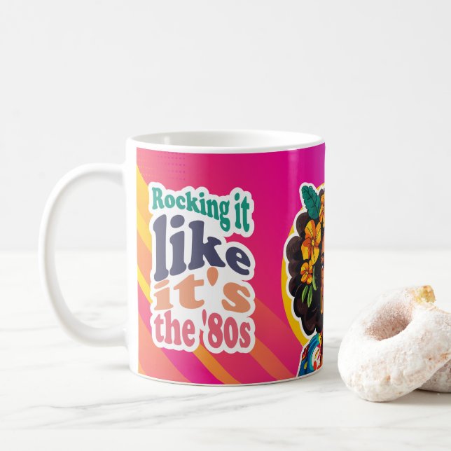 Taza De Café Afrocentric Juneteenth Art Celebrating Black Women (Con donut)