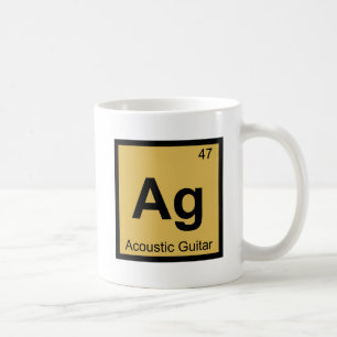 Taza De Café Ag - Química de la Guitarra Acústica Tabla Periódi