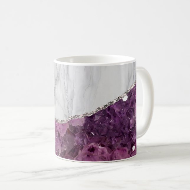 Taza De Café Agante negro dorado de mármol blanco (Anverso derecho)