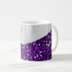 Taza De Café Agante negro dorado de mármol blanco