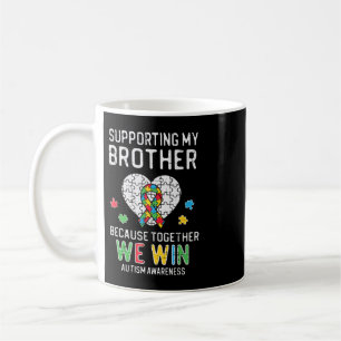 Taza De Café Agarra este lindo Apoyando a mi hermano juntos