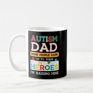 Taza De Café Agarra este lindo autismo papá héroes que estoy 