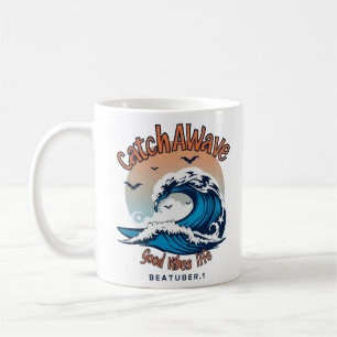 Taza De Café Agarra la ola: Abraza el espíritu del surf