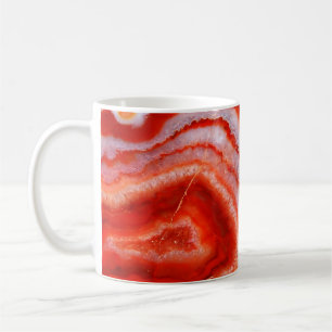 Taza De Café Ágata de naranja sangrienta.