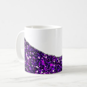 Taza De Café Ágata plateada púrpura