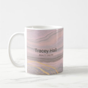 Taza De Café Ágata terrosa rosa púrpura
