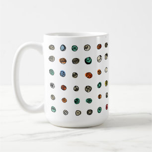 Taza De Café Ágatas imaginarias en blanco