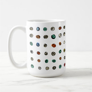 Taza De Café Ágatas imaginarias en blanco