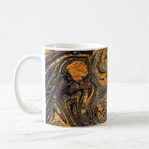Taza De Café Agate Crystal. Suminagashi futurista moderno. Swir