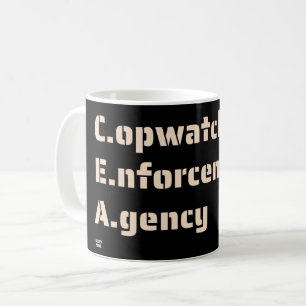 Taza De Café "AGENCIA DE APLICACIÓN DE COPWATCH" policía divert