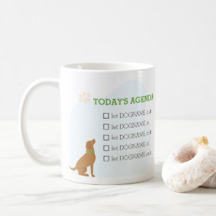 Taza De Café Agenda de hoy - Que el perro entre y salga