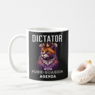 Taza De Café Agenda de la persuasión Graciosa Cita de Gato