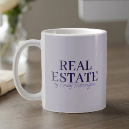 Taza De Café Agente de Bienes Raíces Lavanda Moderno