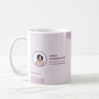 Taza De Café Agente de bienes raíces Líneas Fina Rosa