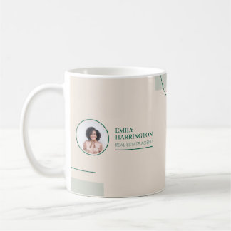 Taza De Café Agente de Bienes Raíces Líneas Finas de Arena