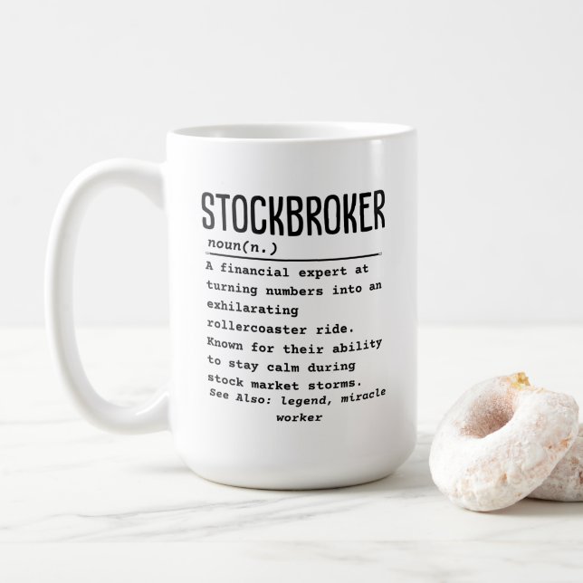 Taza De Café Agente de bolsa (Con donut)