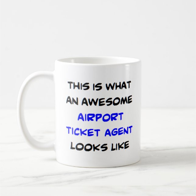 Taza De Café agente de pasajes de aeropuerto, impresionante (Izquierda)
