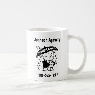 Taza De Café Agente de seguros personalizar o Agencia 2 Lado