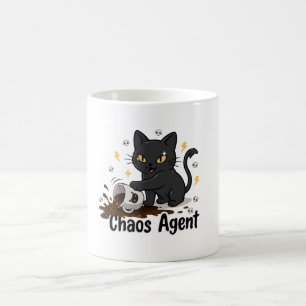Taza De Café Agente del Caos Gato Negro