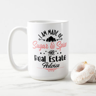 Taza De Café Agente inmobiliario divertido distribuidor domést