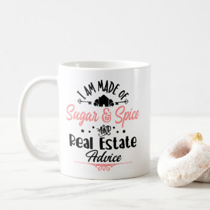 Taza De Café Agente inmobiliario divertido distribuidor domést