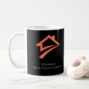 Taza De Café Agente Inmobiliario Negro Único y con Estilo
