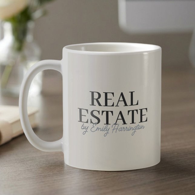 Taza De Café Agente Inmobiliario Neutral Moderno (Subido por el creador)