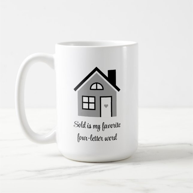 Taza De Café Agente Inmobiliario/Realtor Gracioso (Izquierda)