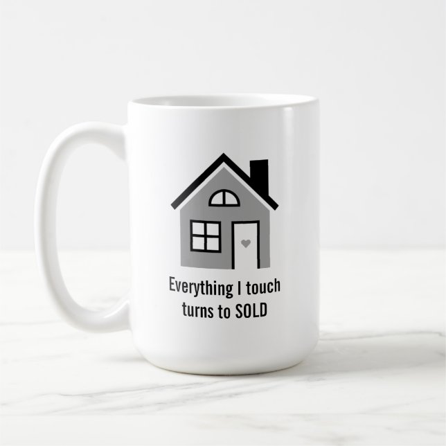 Taza De Café Agente Inmobiliario/Realtor Gracioso (Izquierda)