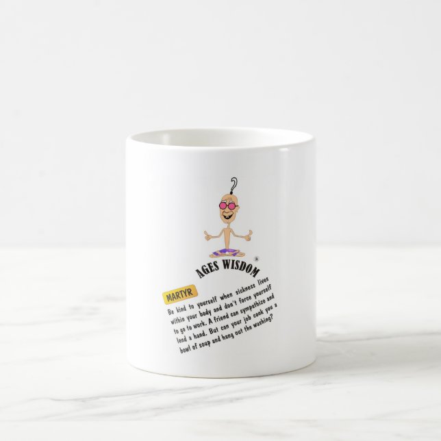 Taza De Café Ages Wisdom mug "martyr" (La verdad del mártir) (Centro)