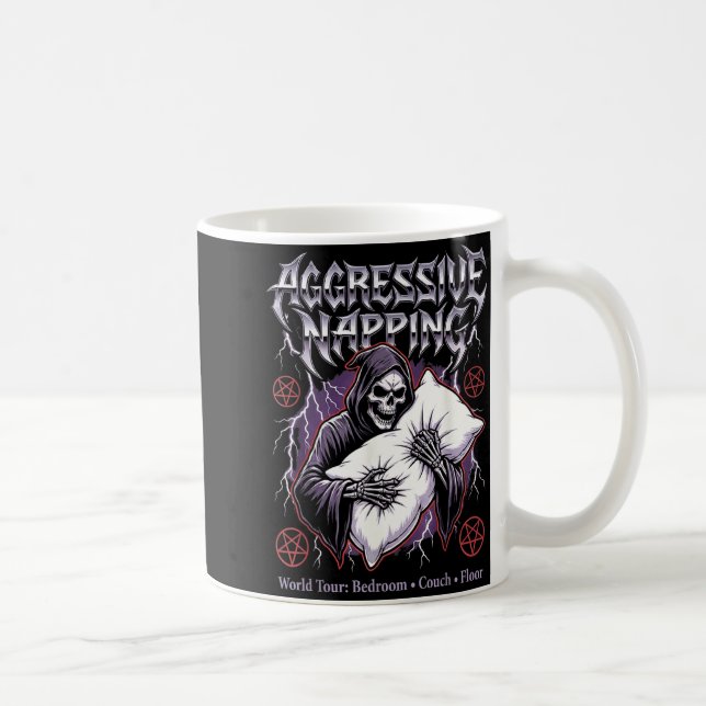 Taza De Café Aggressive Napng Funny Heavy Metal Grim Reaper Sle (Derecha)