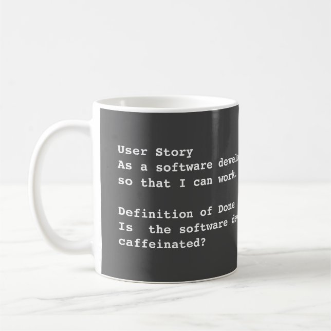 Taza De Café Agile la historia del usuario café taza para desar (Izquierda)