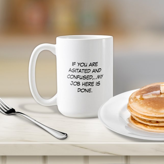 Taza De Café Agitated and Confused Mug (Subido por el creador)